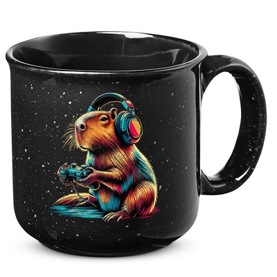 Capybara Funny Video Games Capybara 15oz Campfire Ceramic Mug