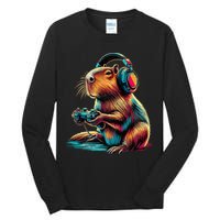 Capybara Funny Video Games Capybara Tall Long Sleeve T-Shirt