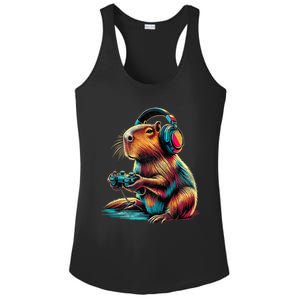 Capybara Funny Video Games Capybara Ladies PosiCharge Competitor Racerback Tank