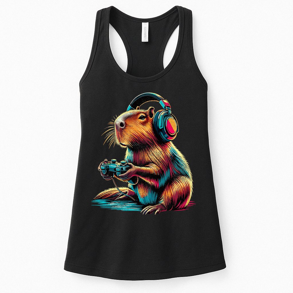 Capybara Funny Video Games Capybara Womens Tank Top