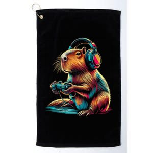 Capybara Funny Video Games Capybara Platinum Collection Golf Towel