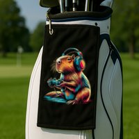 Capybara Funny Video Games Capybara Golf Towel