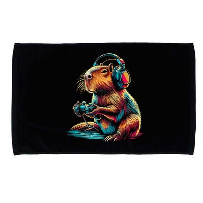 Capybara Funny Video Games Capybara Microfiber Hand Towel