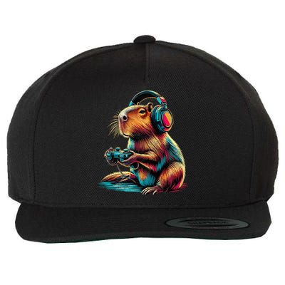 Capybara Funny Video Games Capybara Wool Snapback Cap