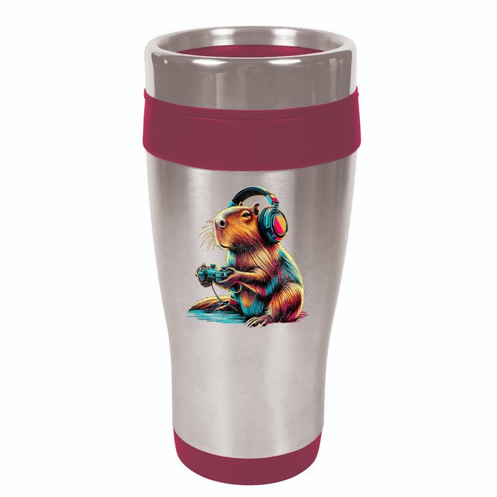 Capybara Funny Video Games Capybara 16oz Travel Tumbler