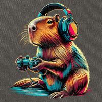 Capybara Funny Video Games Capybara Cotton Canvas Backpack