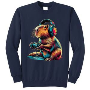 Capybara Funny Video Games Capybara Tall Sweatshirt