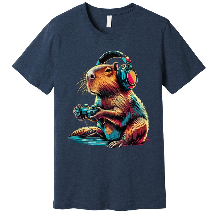 Capybara Funny Video Games Capybara Premium T-Shirt