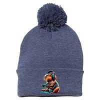 Capybara Funny Video Games Capybara Pom Pom 12in Knit Beanie