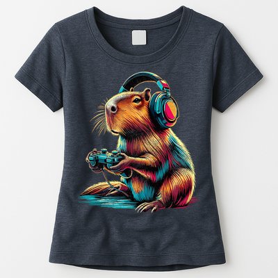 Capybara Funny Video Games Capybara Womens T-Shirt