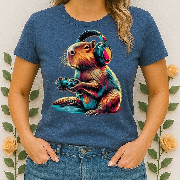 Capybara Funny Video Games Capybara Womens T-Shirt