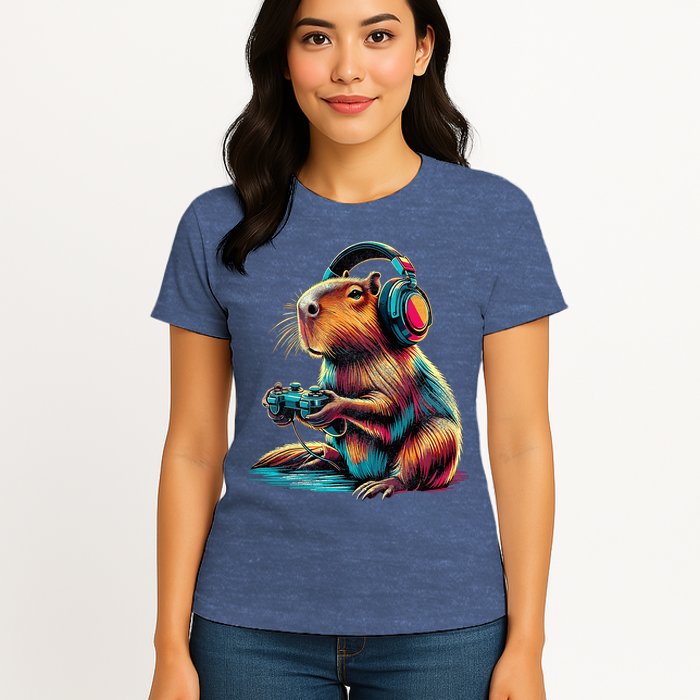 Capybara Funny Video Games Capybara Womens T-Shirt