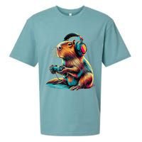 Capybara Funny Video Games Capybara Sueded Cloud Jersey T-Shirt