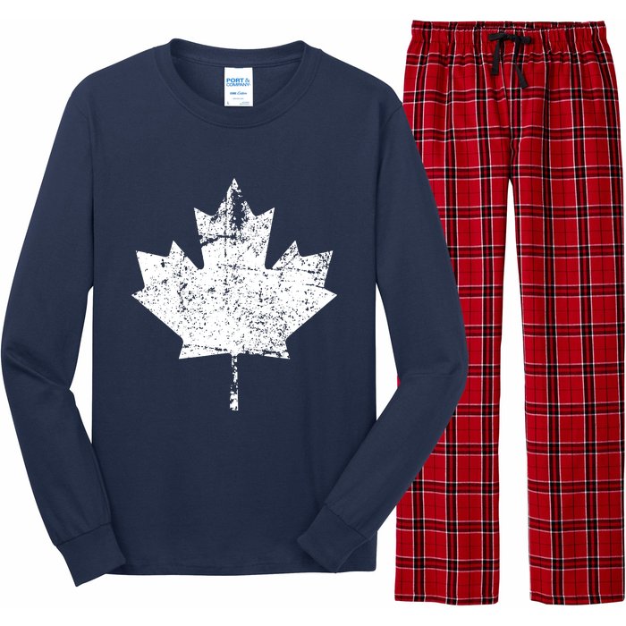 Canada Flag Vintage Women Canada Long Sleeve Pajama Set