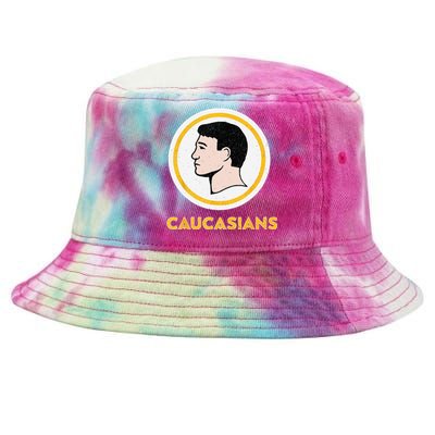 Caucasians Funny Vintage Caucasians Pride Tie-Dyed Bucket Hat