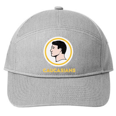 Caucasians Funny Vintage Caucasians Pride 7-Panel Snapback Hat