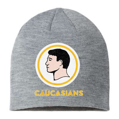 Caucasians Funny Vintage Caucasians Pride Sustainable Beanie