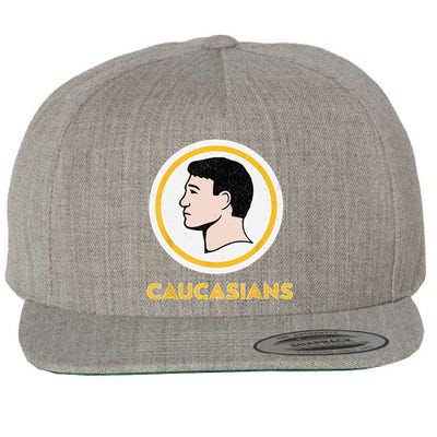 Caucasians Funny Vintage Caucasians Pride Wool Snapback Cap