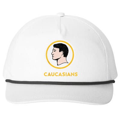 Caucasians Funny Vintage Caucasians Pride Snapback Five-Panel Rope Hat