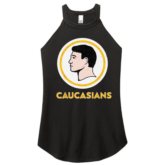 Caucasians Funny Vintage Caucasians Pride Women’s Perfect Tri Rocker Tank