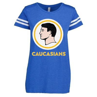 Caucasians Funny Vintage Caucasians Pride Enza Ladies Jersey Football T-Shirt