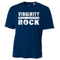 Cool Funny Vintage Virginity Will Always Rock No Sex Cooling Performance Crew T-Shirt