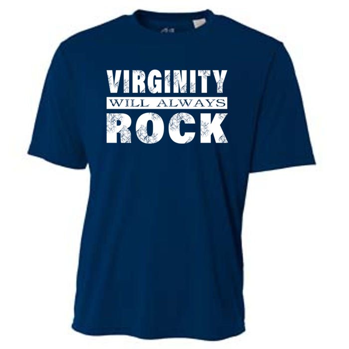 Cool Funny Vintage Virginity Will Always Rock No Sex Cooling Performance Crew T-Shirt