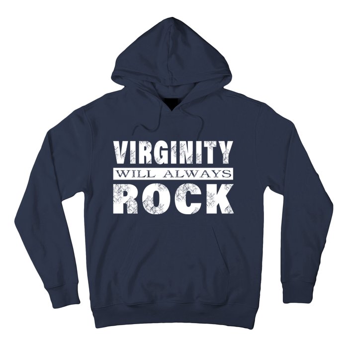 Cool Funny Vintage Virginity Will Always Rock No Sex Hoodie