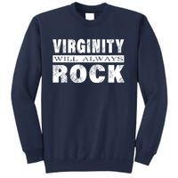 Cool Funny Vintage Virginity Will Always Rock No Sex Sweatshirt