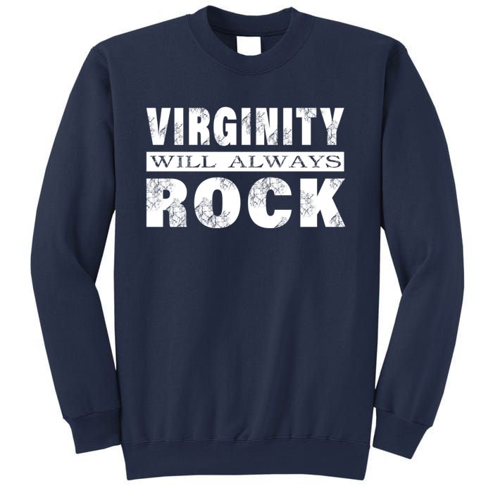 Cool Funny Vintage Virginity Will Always Rock No Sex Sweatshirt