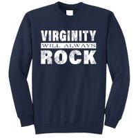 Cool Funny Vintage Virginity Will Always Rock No Sex Tall Sweatshirt