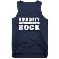 Cool Funny Vintage Virginity Will Always Rock No Sex Tank Top