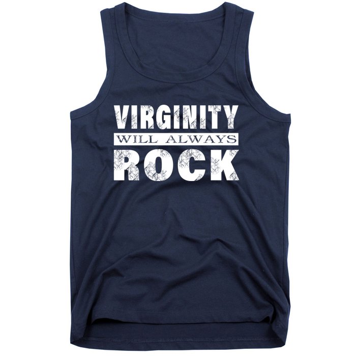 Cool Funny Vintage Virginity Will Always Rock No Sex Tank Top