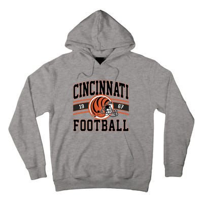 Cincinnati Football Vintage Tall Hoodie