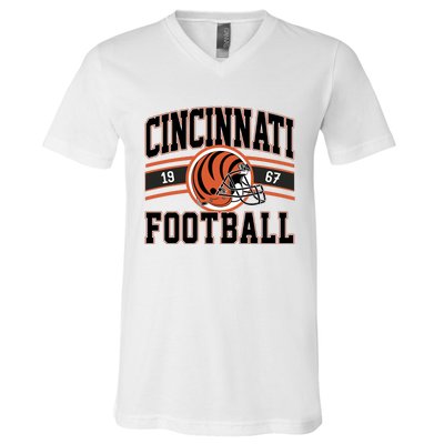 Cincinnati Football Vintage V-Neck T-Shirt