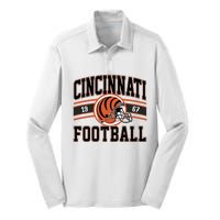 Cincinnati Football Vintage Silk Touch Performance Long Sleeve Polo