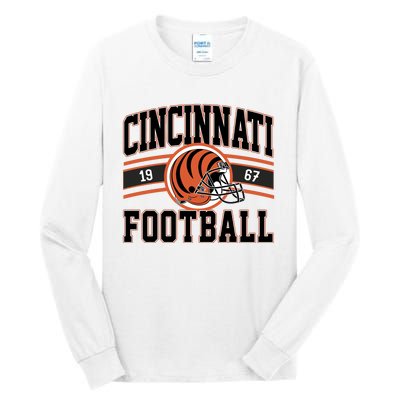 Cincinnati Football Vintage Tall Long Sleeve T-Shirt