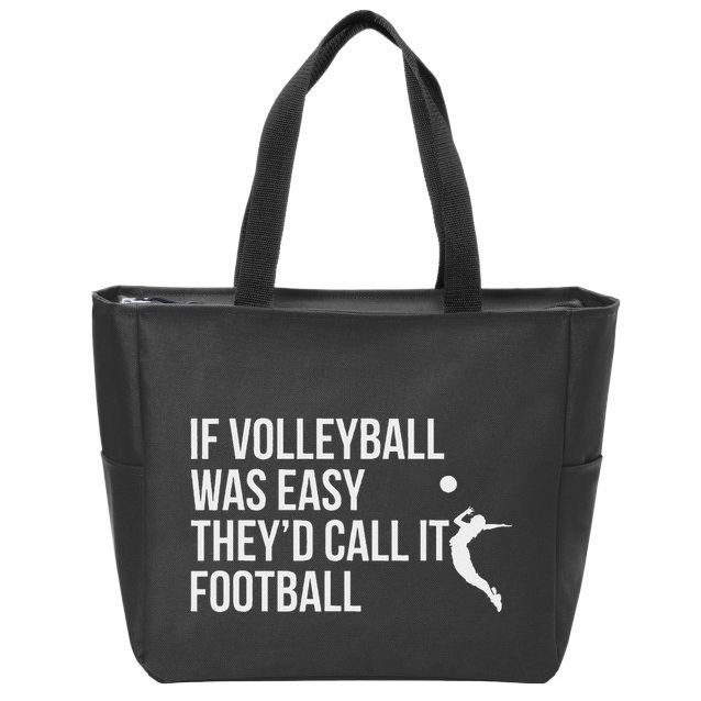 Cute Funny Volleyball Zip Tote Bag