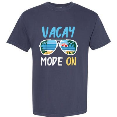 Cute Funny Vacay Mode On Summer Family Vacation Garment-Dyed Heavyweight T-Shirt