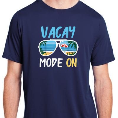 Cute Funny Vacay Mode On Summer Family Vacation Adult ChromaSoft Performance T-Shirt