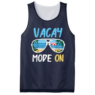 Cute Funny Vacay Mode On Summer Family Vacation Mesh Reversible Basketball Jersey Tank