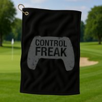 Control Freak Video Game Console Controller Funny Gift Funny Gamer Gift Golf Towel