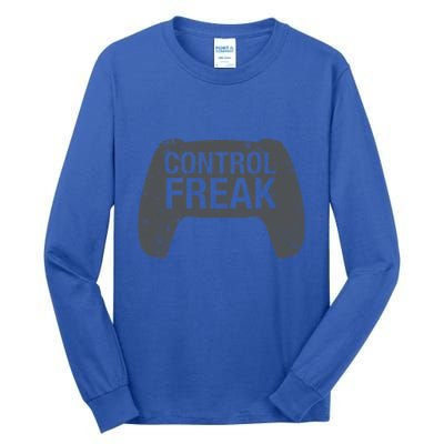 Control Freak Video Game Console Controller Funny Gift Funny Gamer Gift Tall Long Sleeve T-Shirt