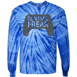 Control Freak Video Game Console Controller Funny Gift Funny Gamer Gift Tie-Dye Long Sleeve Shirt