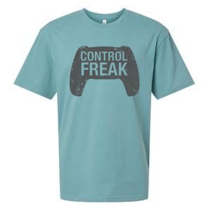 Control Freak Video Game Console Controller Funny Gift Funny Gamer Gift Sueded Cloud Jersey T-Shirt