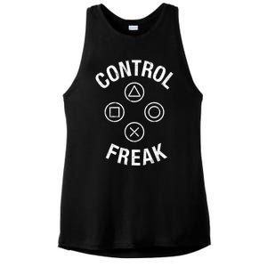 Control Freak Video Game Console Controller Buttons Cute Gift Gamer Funny Gift Ladies PosiCharge Tri-Blend Wicking Tank