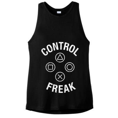 Control Freak Video Game Console Controller Buttons Cute Gift Gamer Funny Gift Ladies PosiCharge Tri-Blend Wicking Tank