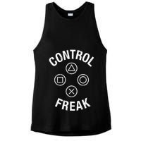 Control Freak Video Game Console Controller Buttons Cute Gift Gamer Funny Gift Ladies PosiCharge Tri-Blend Wicking Tank