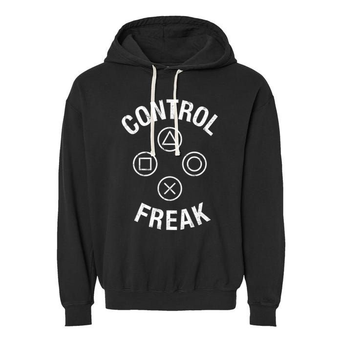 Control Freak Video Game Console Controller Buttons Cute Gift Gamer Funny Gift Garment-Dyed Fleece Hoodie
