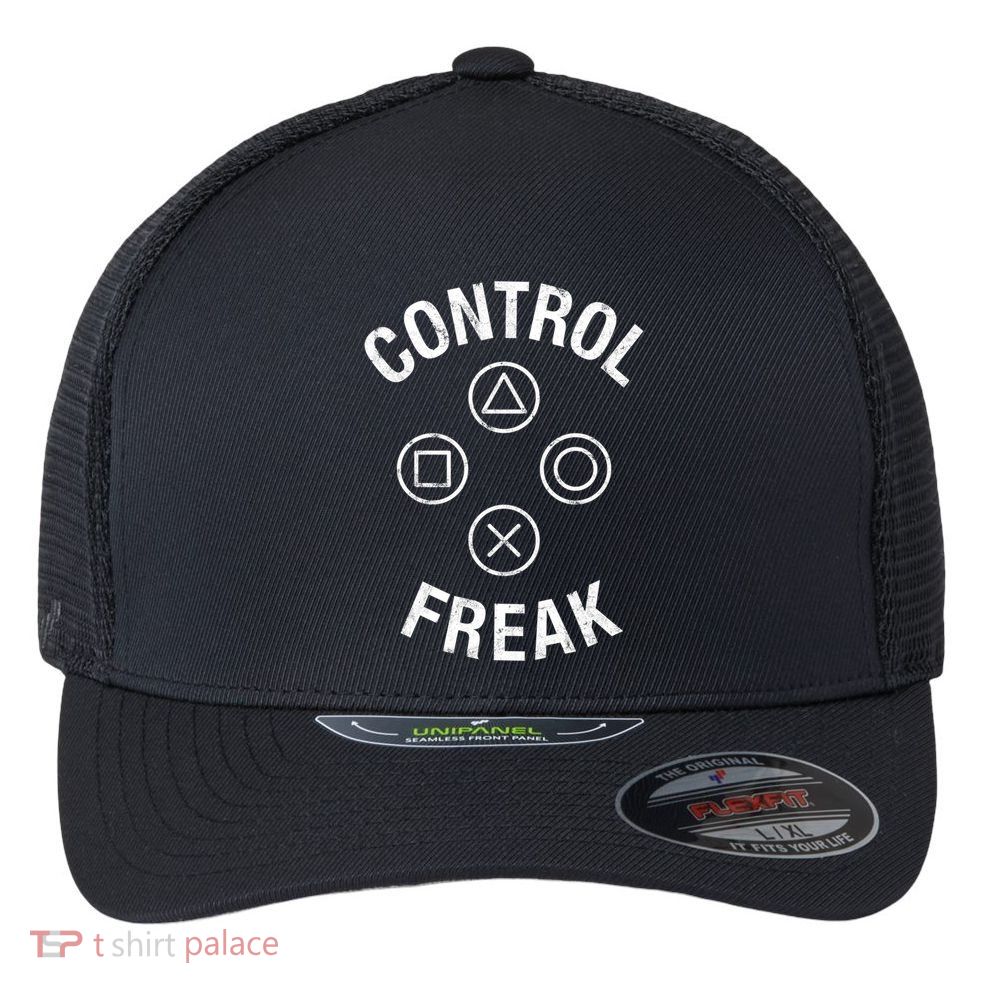Control Freak Video Game Console Controller Buttons Cute Gift Gamer Funny Gift Flexfit Unipanel Trucker Cap